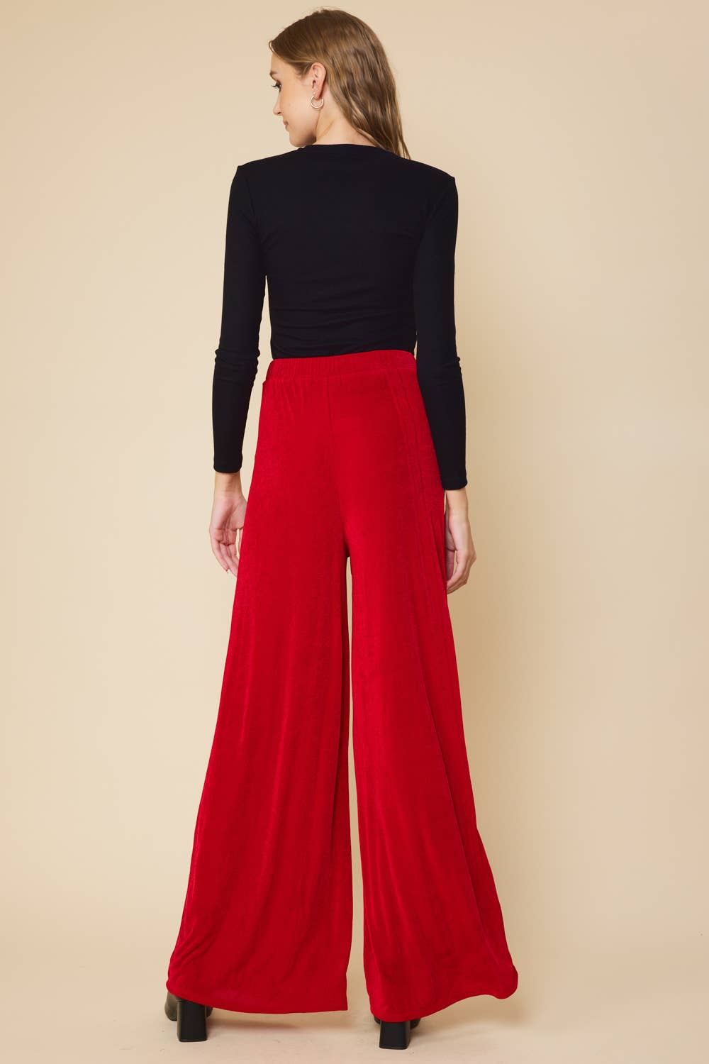 FSL Apparel - Wholesale Pants - Women's - SP7053 - WIDE LEG LONG PANTS WITH ELASTIC WAIST BAND13