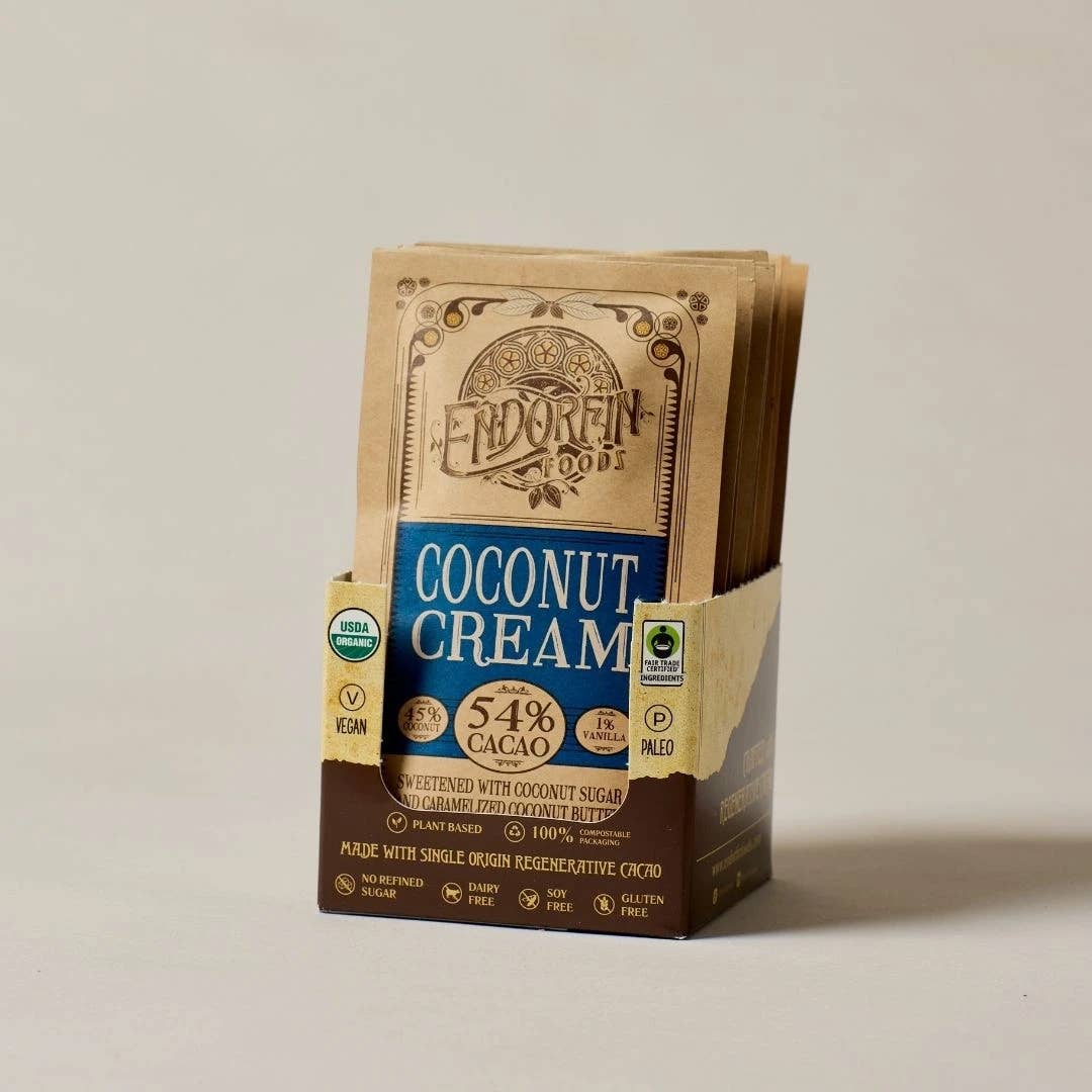 Endorfin Foods - Wholesale Chocolate Bar - Coconut Cream • Coconut Mylk Chocolate Bar • 54% Cacao