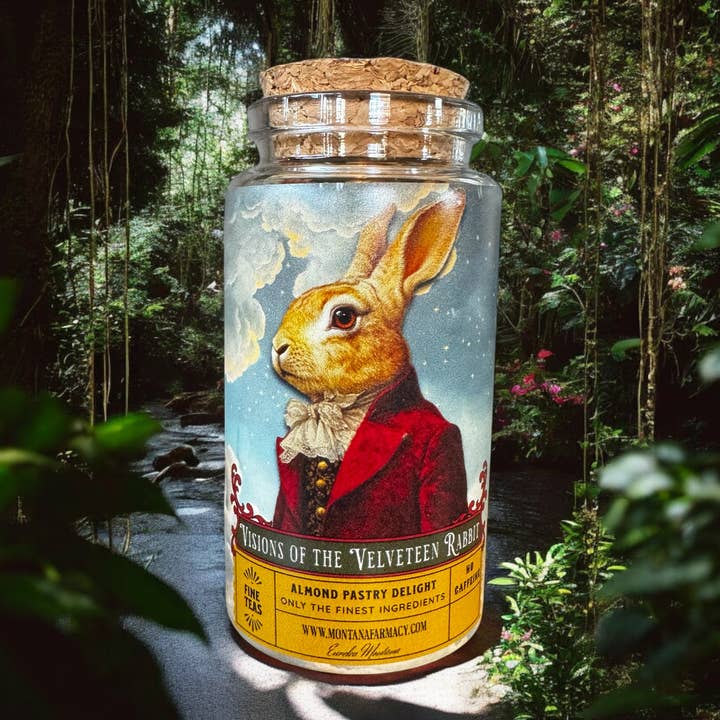 Montana Farmacy – Engroshandel Løs te – Visioner af Velveteen Rabbit Corked Apothecary Tea Jar1