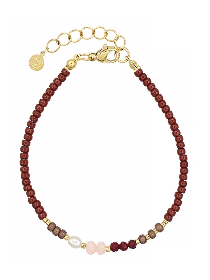 Color Fusion Bracelet - Burgundy Brown for wholesale by Mint15