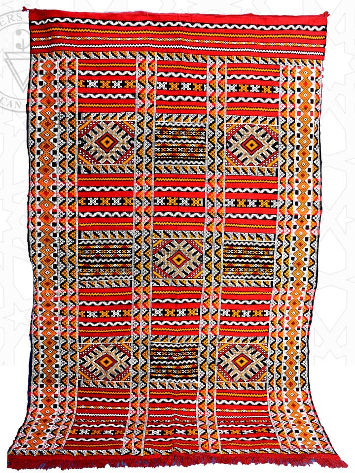 Flachgewebter Kelim marokkanischen Teppich für den Großhandel von Berbers Market