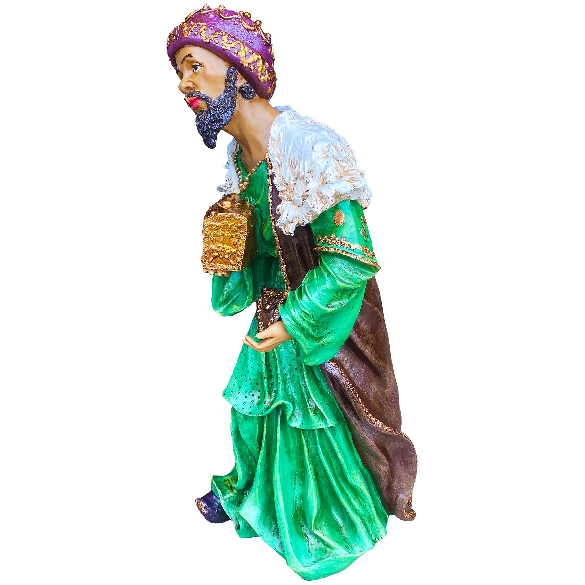 Santa’s Workshop Inc. - Wholesale Nativity Scene Decor - 12 Piece Outdoor Nativity Set with Solid Wood Creche30