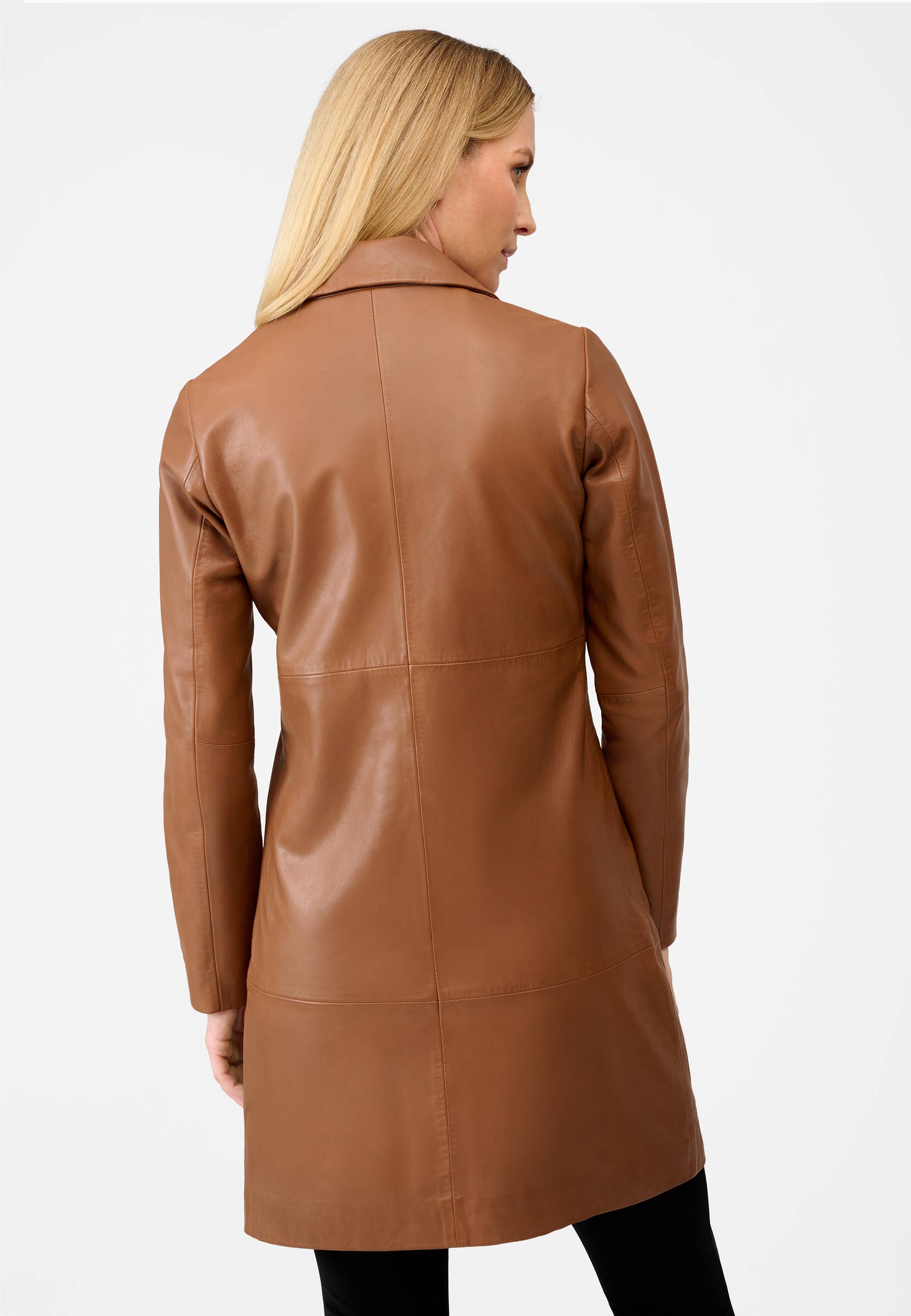 Ricano – Großhandel Mantel - Damen – Klassischer Damen Ledermantel Marzia  - Lamm Nappa Leder14