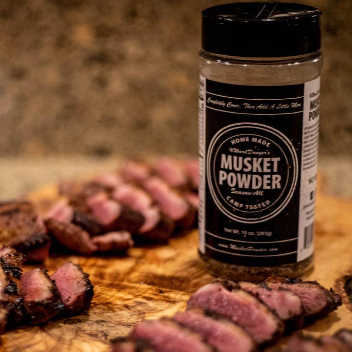 Musket Powder Seasonings - Venta al por mayor Mezclas de especias - Etiqueta negra en polvo de mosquete (ideal para carnes rojas)