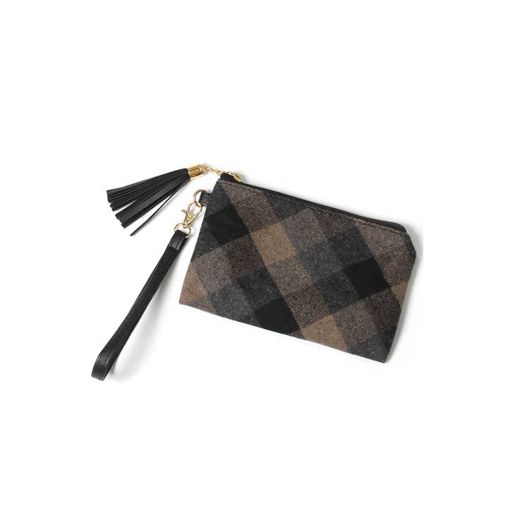 Hana - Wholesale Pouch - Women's - Plaid Pattern Pouch Bag1