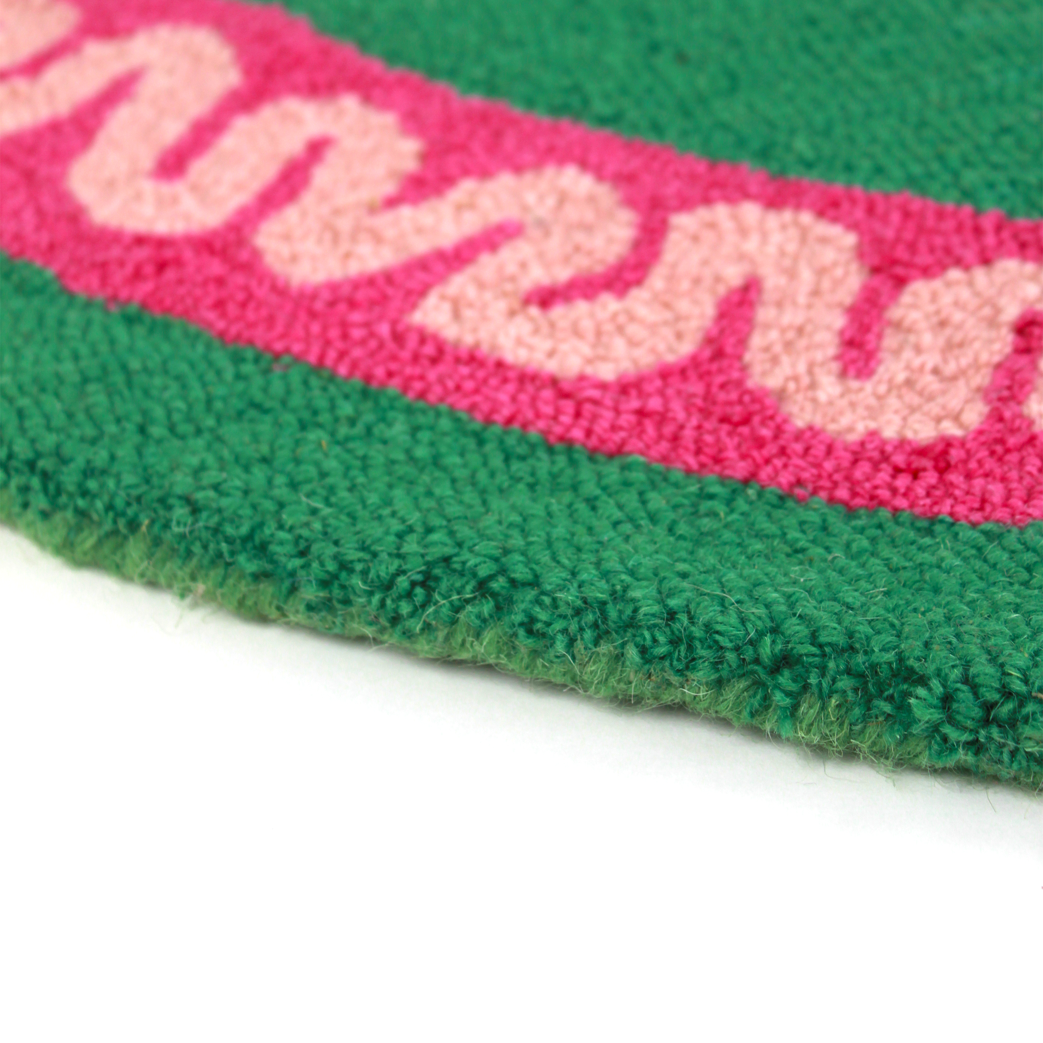 Madcap Cottage - Vente Tapis - Tapis en laine crochetée Homard Rock rouge, rose et vert4