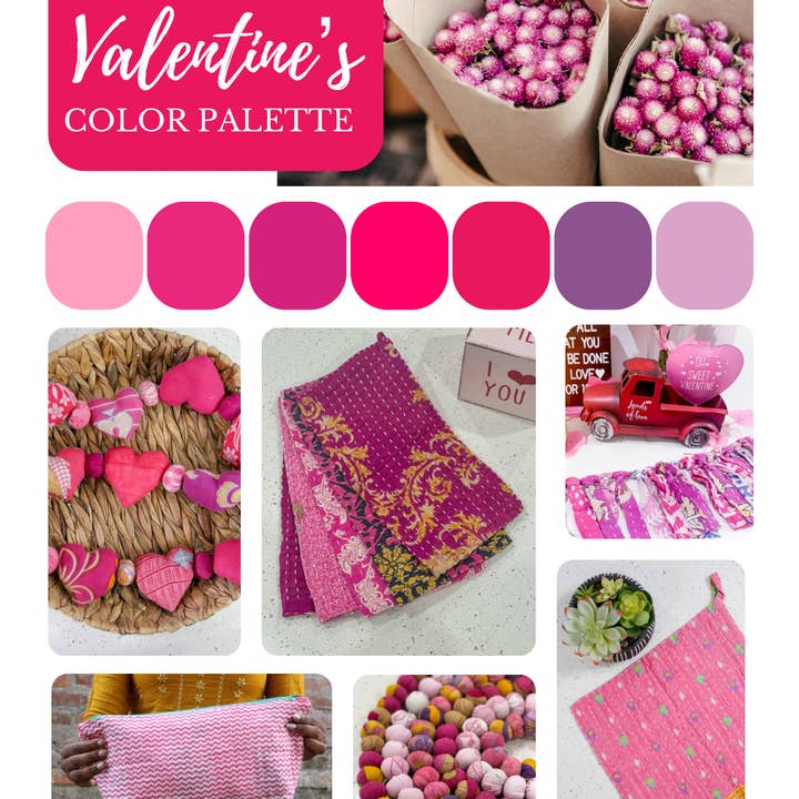Asha Project - Wholesale Bunting/garland - Saree Bead Garland | Pattern | Valentine2