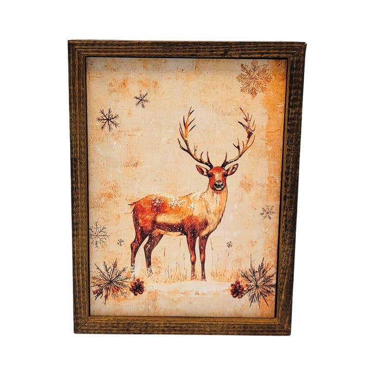 Reindeer in Whiteout Snow Christmas Decor - Holiday Decor for wholesale by Home Accents By Driftless