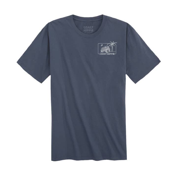 Coast Hippie - Wholesale Screen Printed T-Shirt - Unisex - Palm Jeep SS3