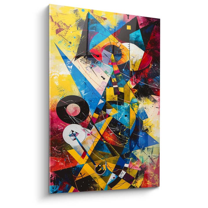 Colored Geometric Shapes Painting - Abstract Symphony - Abstract Geometric Edition for wholesale by Walensky