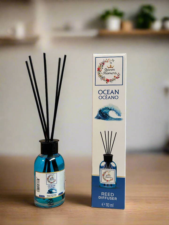 QUEEN FLOWERS OCEAN OCEANO REED DIFFUSER (24ct case) for wholesale by Queen Flowers USA