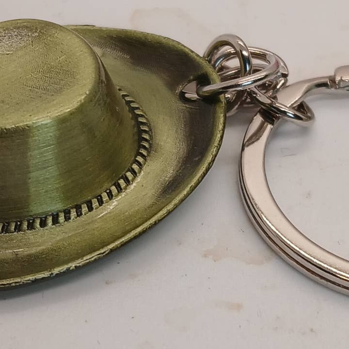 Cowboy Hat Bronze metal key chain para venta al por mayor de Equestrian Collections