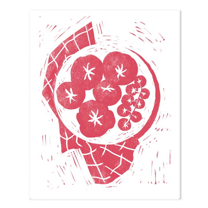 Stampa artistica generosa cucina Red Tomatoes per la vendita all'ingrosso da parte di Heartell Press