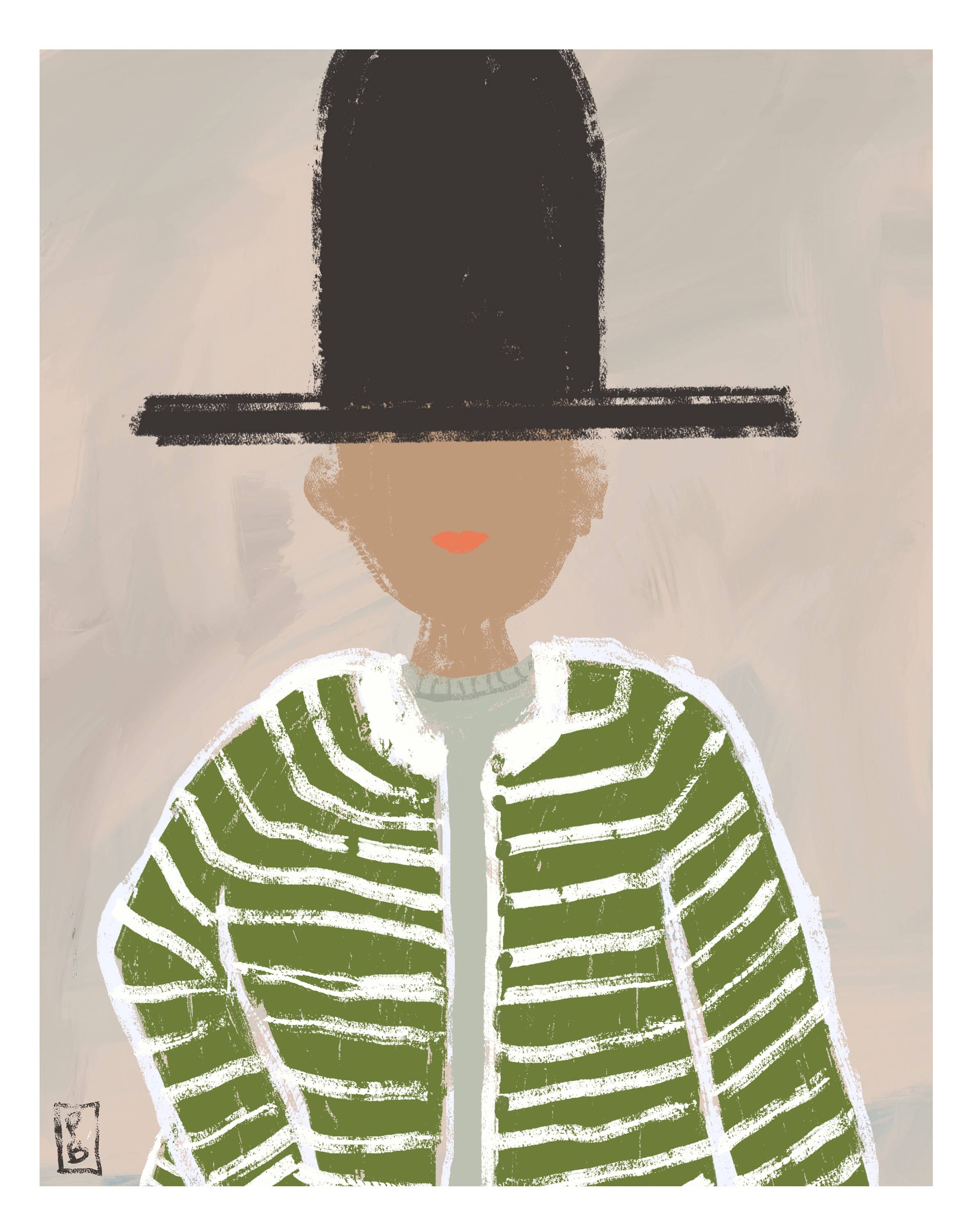 Pascale Berkowitz Studio Art - Wholesale Art Print - Giclée Fine Art Print "Big Hat No. 01"2