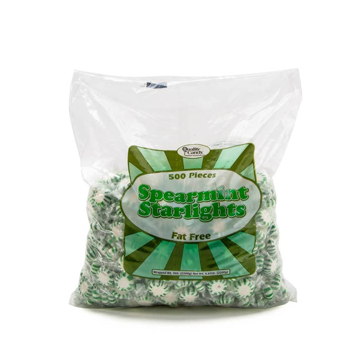 Spearmint Starlights Hard Candy 5lb Bulk voor wholesale door Jack and Dec's Candy Emporium