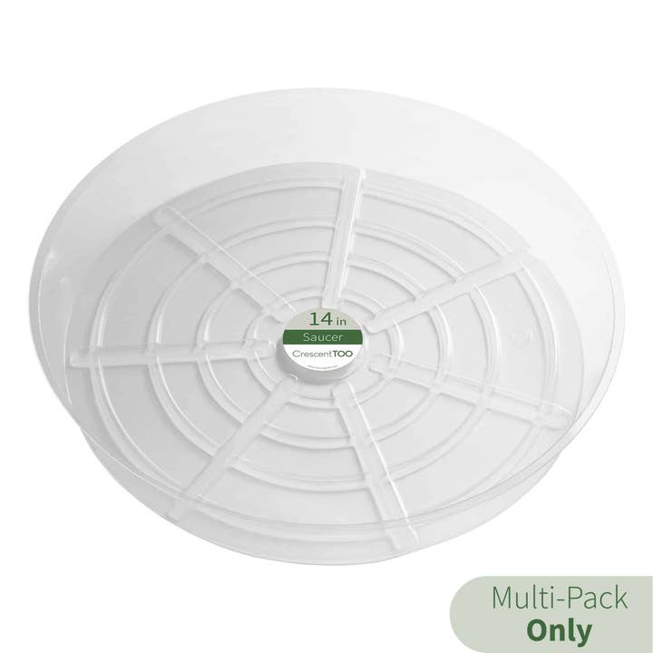 Everyday Clear Large Plant Saucers, Invisible Plant Trays for wholesale by Crescent Garden