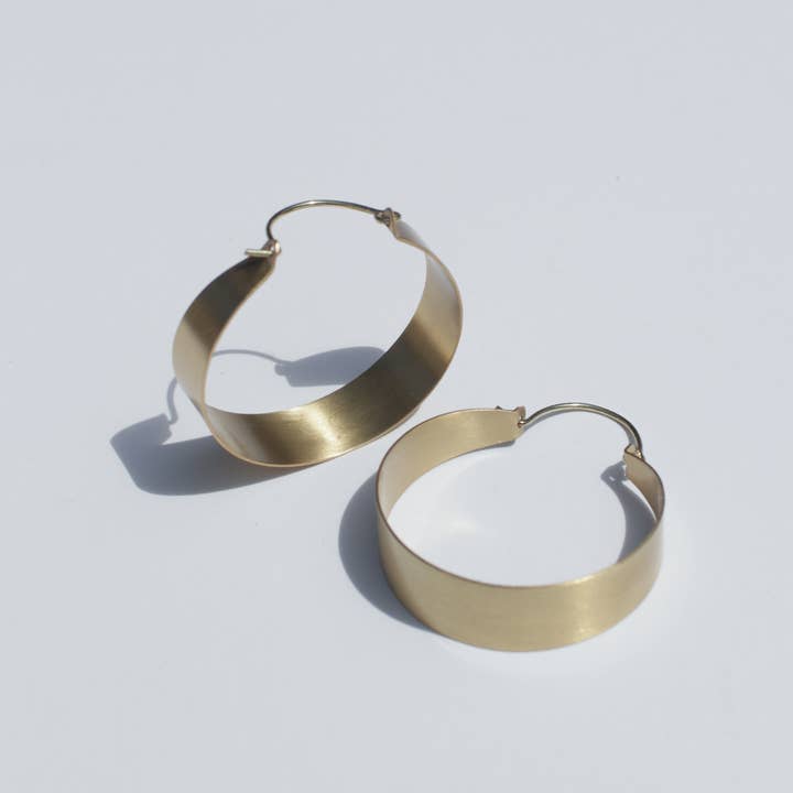 Rover & Kin - Wholesale Hoop Earrings - Brassy Statement Earrings3