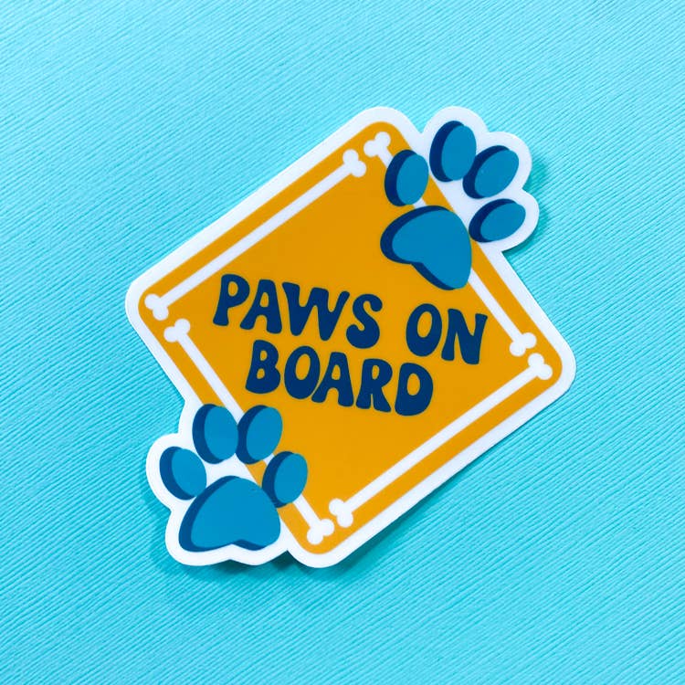 Chelzart - Wholesale Sticker - Paws On Board Sticker | Dog Mom Decal0