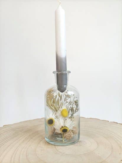 DRYdecorations – wholesale Torkade/pressade blommor – Torkade blommor i flaska från PARELWIT-kollektionen2