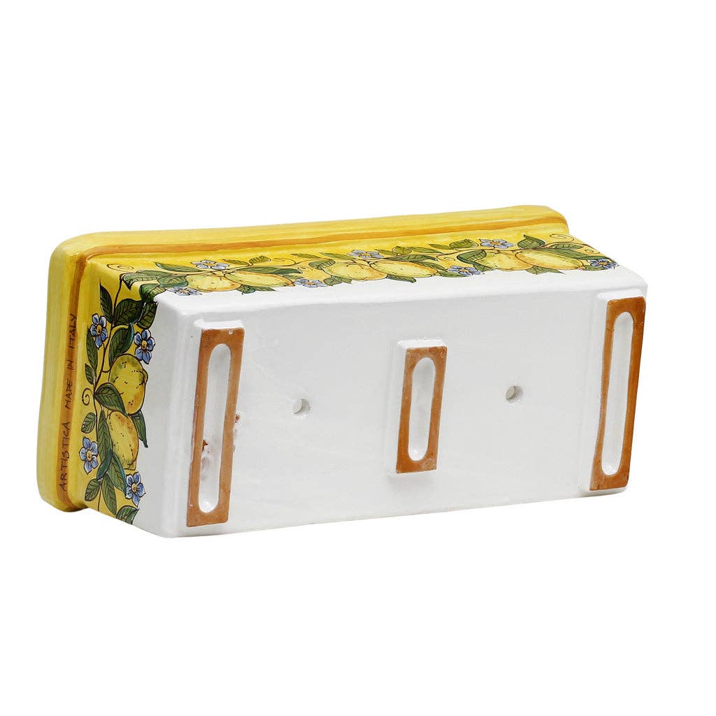 Artistica - Deruta of Italy - Wholesale Planter Box - SICILIA: Jardiniere from Caltagirone YELLOW Lemon Design4