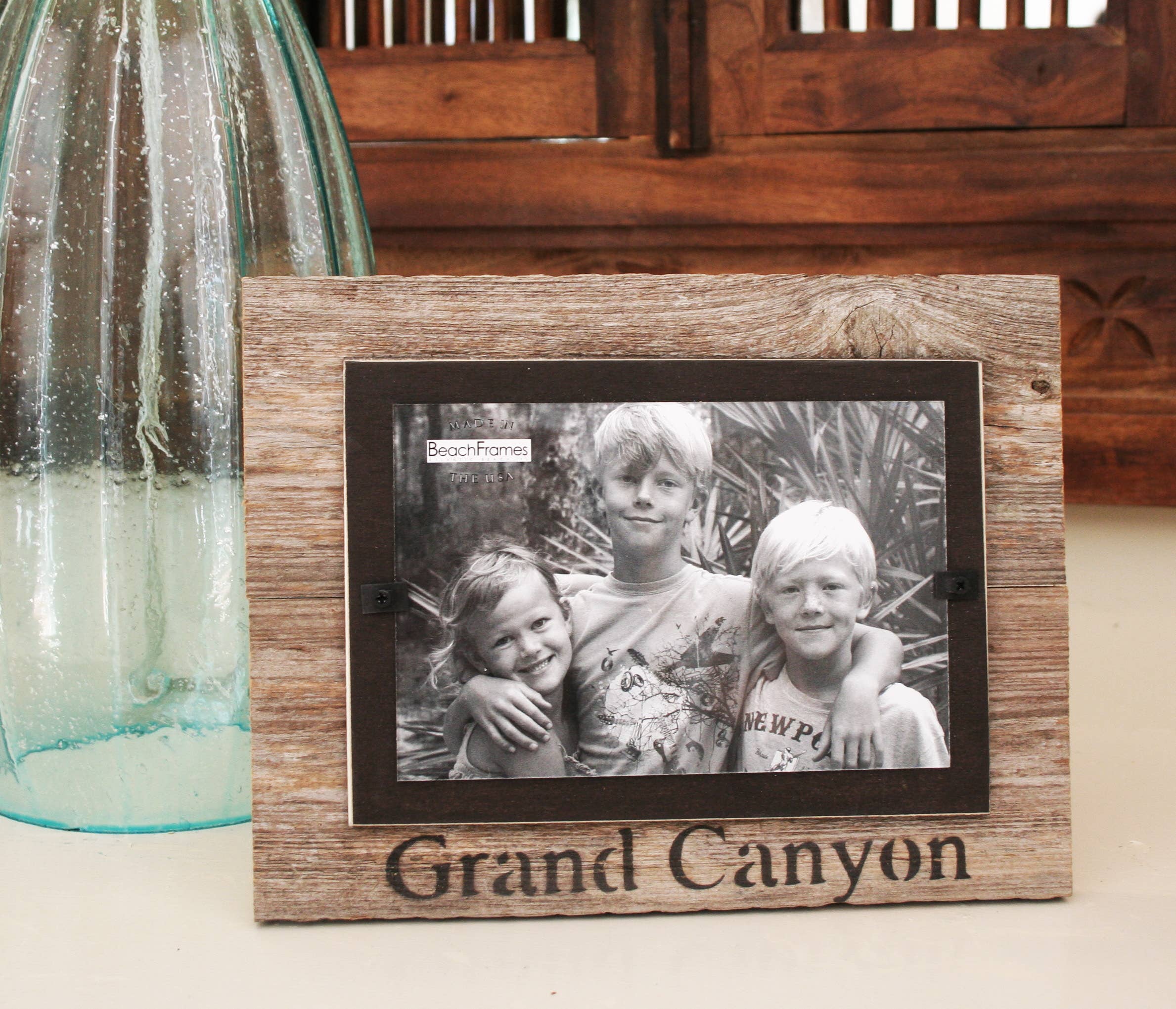 Beach Frames LLC - Wholesale Picture Frame - Name Drop Reclaimed Wood Mini Frames - Eco Friendly6