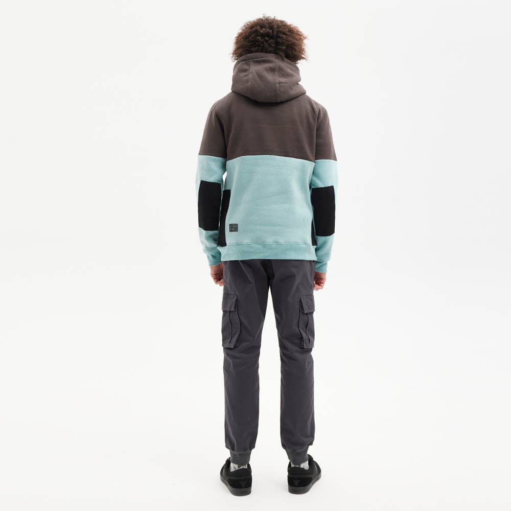 Hydroponic - Wholesale Hoodie - Men's - Dh Globe 02- Charcoal/Heather Acqua1