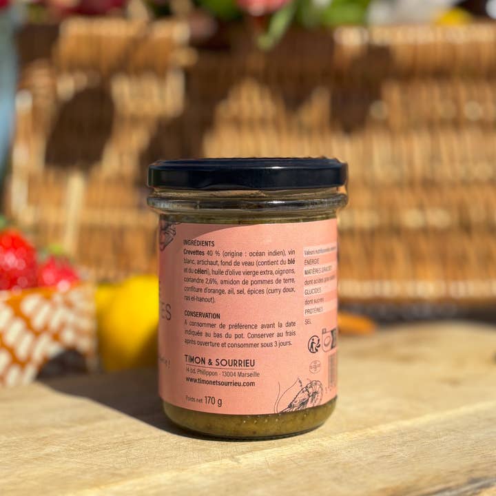 Timon et Sourrieu - Wholesale Gedroogde kruidenmix - GARNALENESQUICHE (tajine van garnalen, kruiden..) 170g