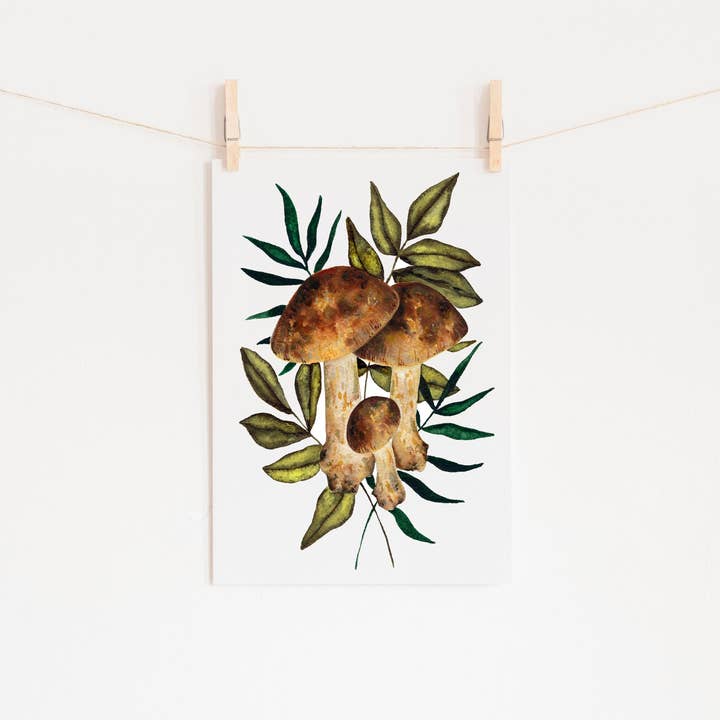 Mushroom Art Print Of Fungi Decor for wholesale by Candace Fincher