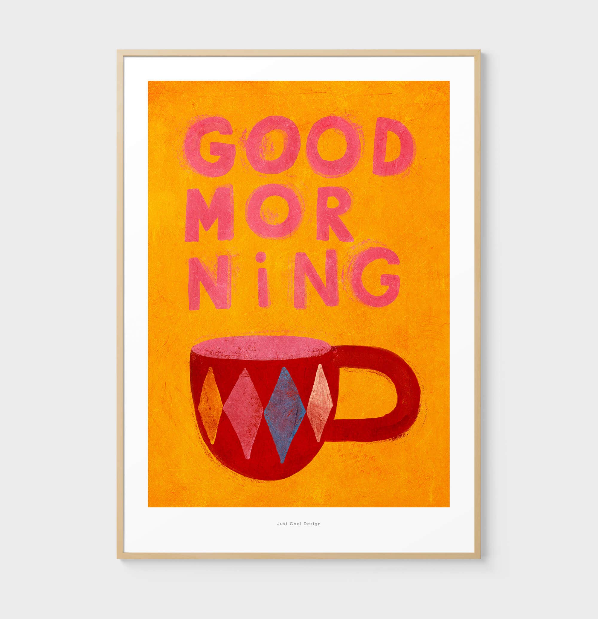Just Cool Design - Wholesale Art Print - Good Morning | A5 Retro Coffee Mug Illustration Print1