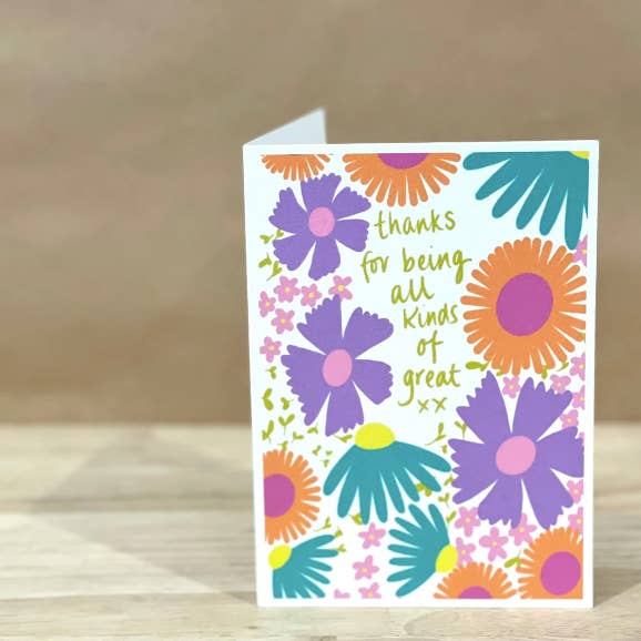 'Thank you for being all kinds of Great!' CARD for wholesale by Calla Collective