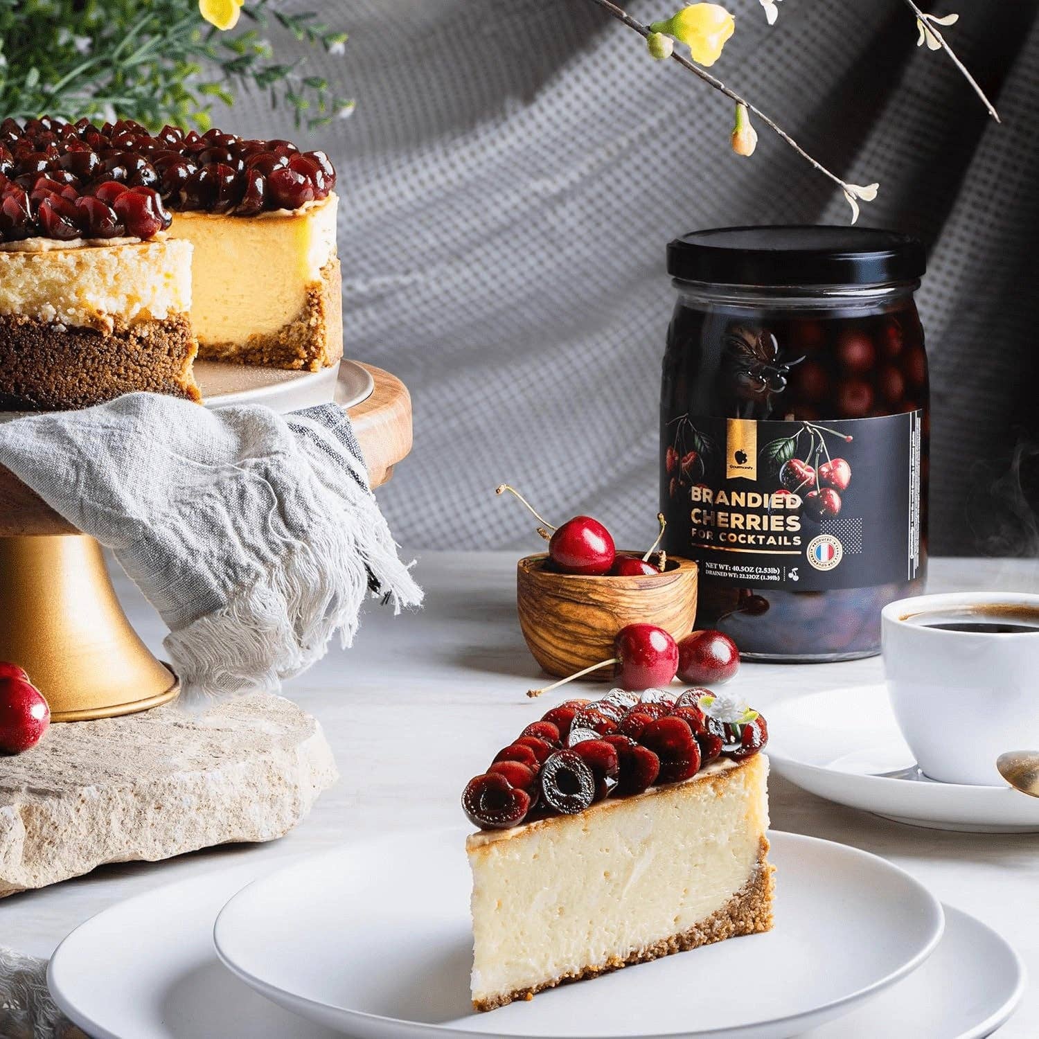 Think Distributors - Wholesale Cocktail Mix/Syrup - Gourmanity Brandied Cocktail Cherries 40.56oz5