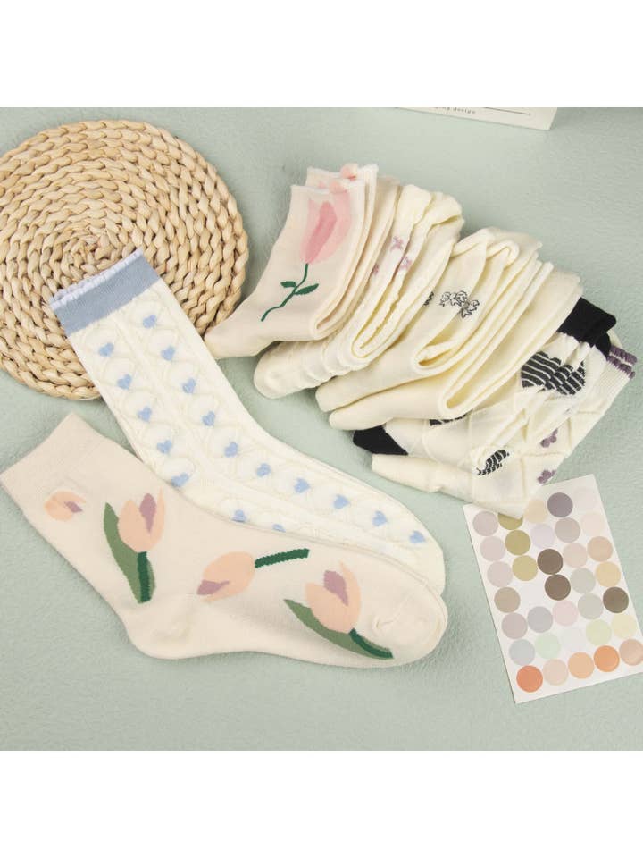 Rufia - Vårträdgård Crewstrumpor för wholesale av Funkyrel® Atzbranding Limited