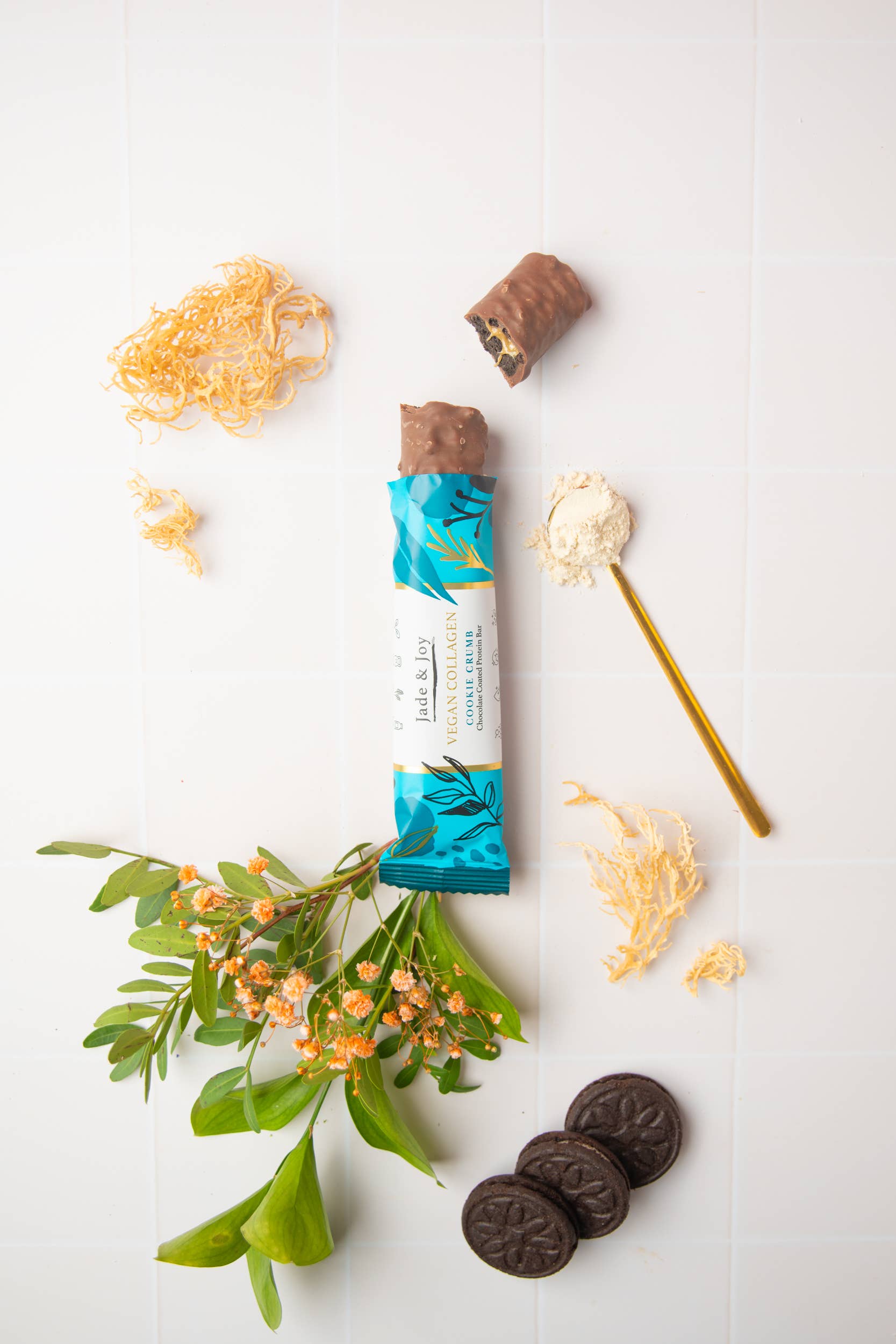 Jade & Joy – wholesale Snack bar – Jade & Joy Vegan Collagen Protein Bar, Cookie Crumb 50g x 121