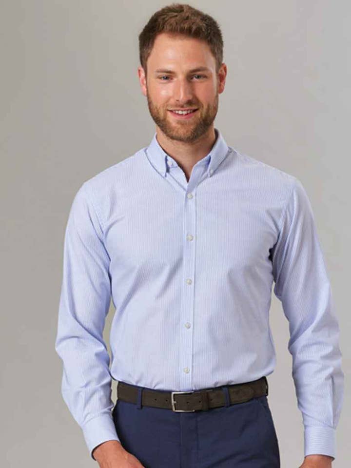 Pierre Francis – wholesale Skjortor – Herr – Brook Taverner - Lawrence Långskjorta Stretch Oxford-skjorta