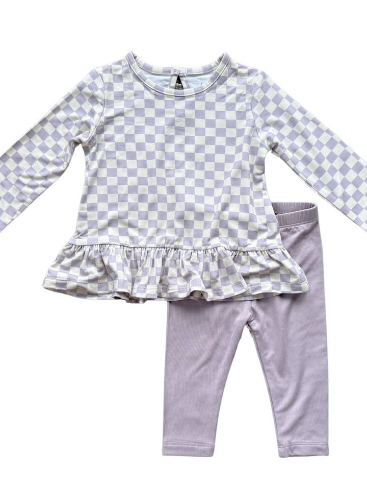 Set met lange mouwen en peplum voor wholesale door babysprouts clothing company