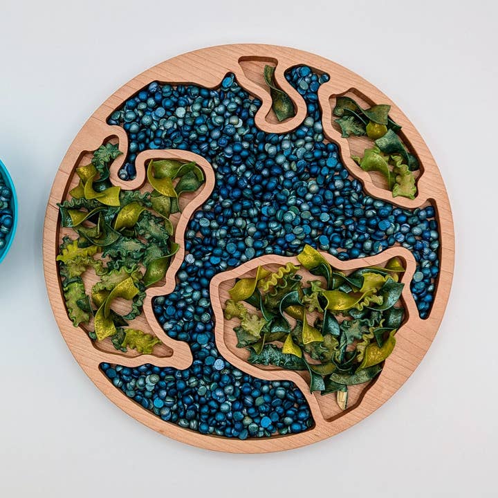 Earth Sensory Play Tray - Large for wholesale by Carved Together Co