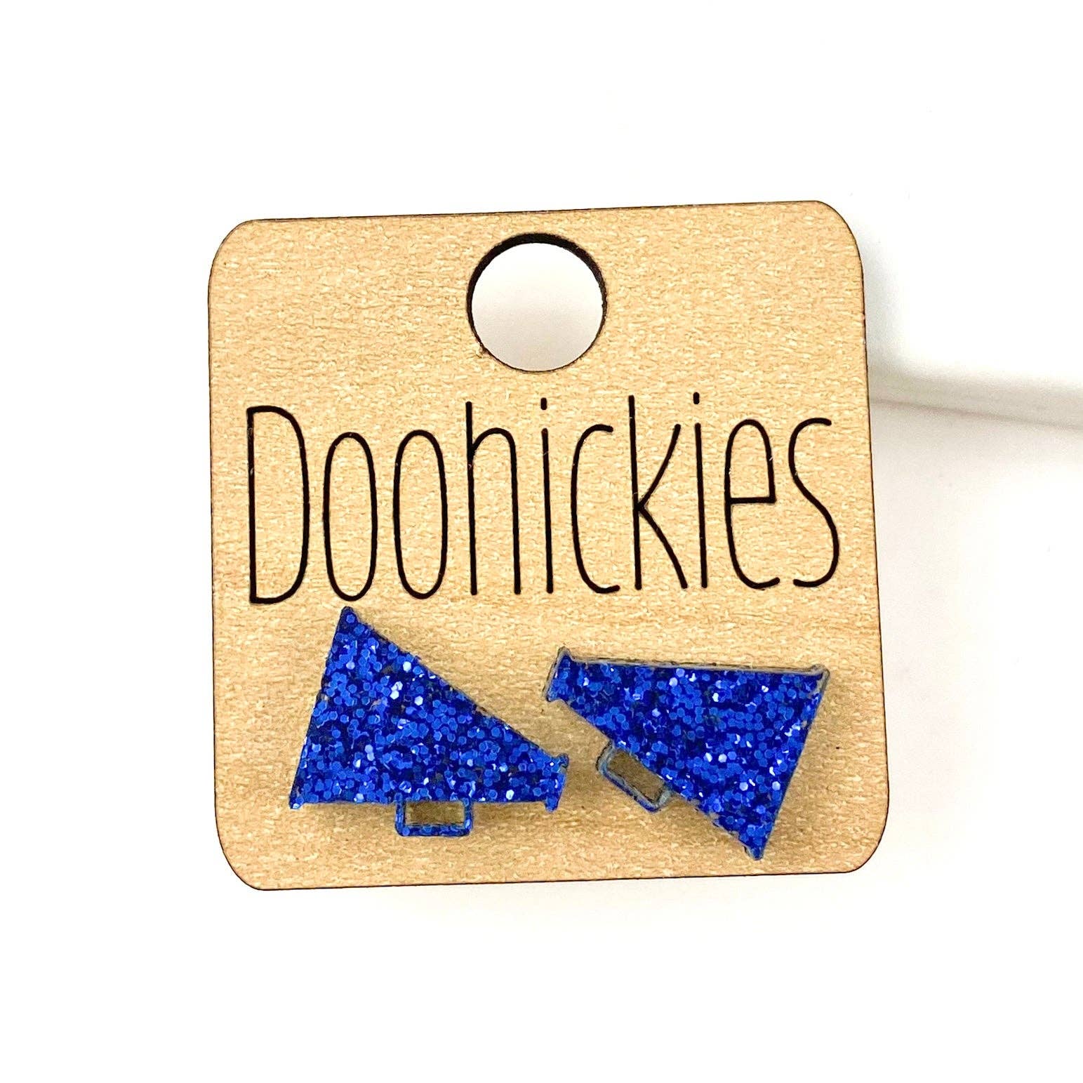 Doohickies - Wholesale Stud/Post Earrings - 15mm School Spirit Megaphone Studs - Custom Spirit Earrings5