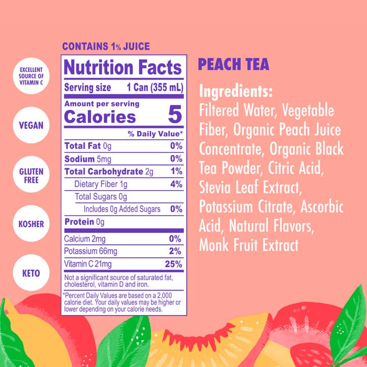 Swoon - Wholesale Iced Tea - Swoon Zero Sugar Peach Tea 12pk