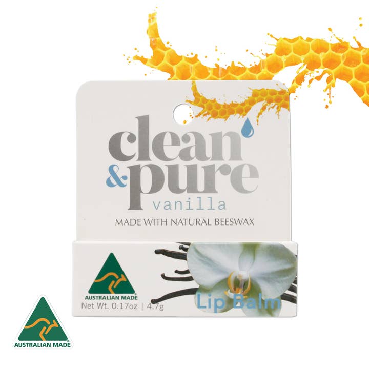 Clean & Pure - Wholesale Lip Balm - VANILLA LIP BALM NATURAL AUSTRALIAN1