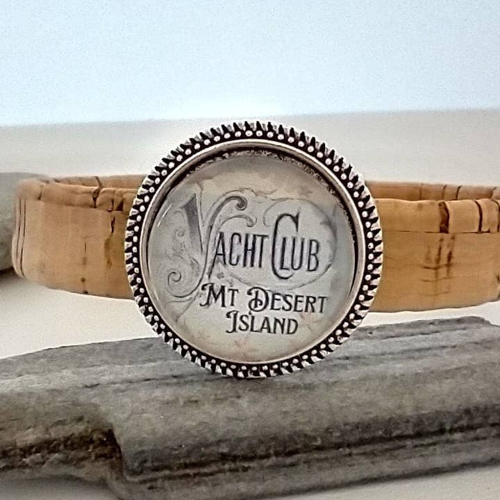 Piccadilly Pendants - Wholesale Bangle Bracelet - Nautical Cork Bracelet, Custom Images, Vegan Jewelry