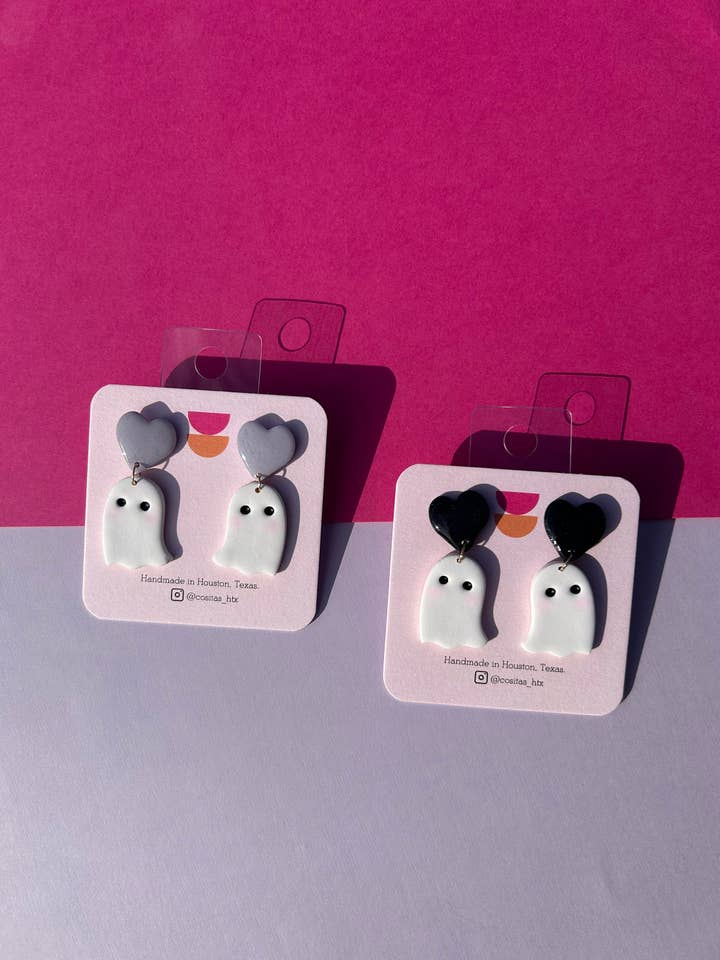 Pendientes Ghost Dangle hechos a mano para venta al por mayor de Cositas HTX