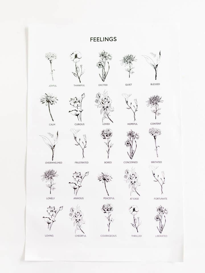 Flower Feelings Chart for wholesale by Mercy House Global