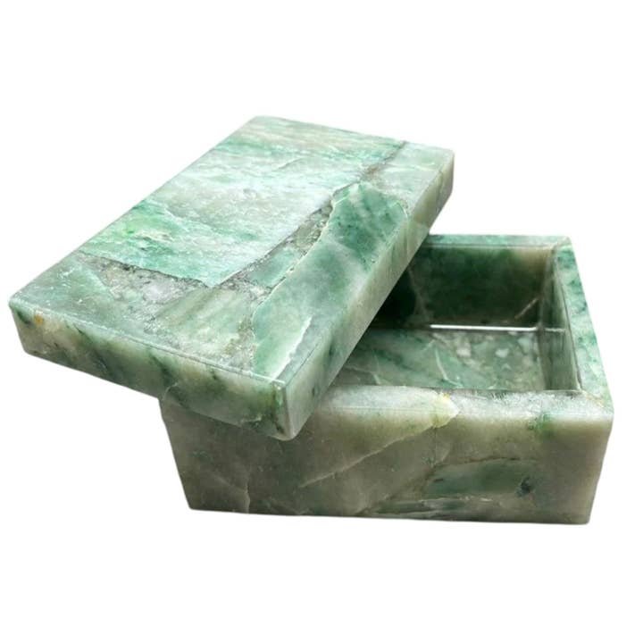 Serein Wellness - Wholesale Jewelry Box/Organizer - Green Aventurine Box Gemstone Crystal Trinket Box