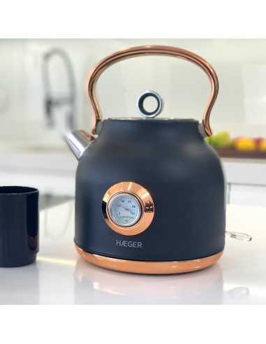 Haeger - Wholesale Electric Kettle - Electric Jug HAEGER ART DECO BLACK - In Stainless Steel 1,7L 2200W3