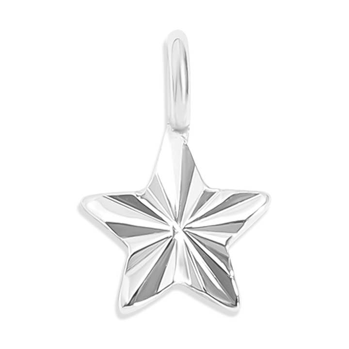 Colgante de plata de ley con forma de estrella con forma de estrella con forma de rayo para venta al por mayor de WJW