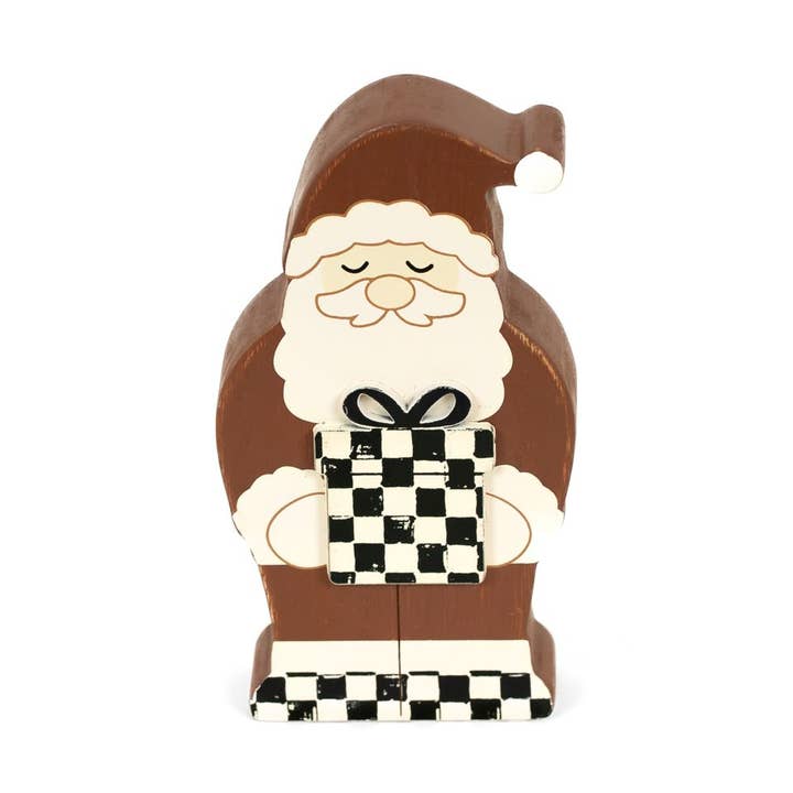 Devanie At Home (Formerly Adams & Co.) - Wholesale Christmas Decoration - 71310 - 3x6 chunky wood shape (SANTA) Christmas 0