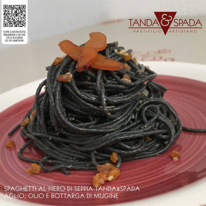 Pastificio Tanda e Spada - Vendita all'ingrosso Pasta - SPAGHETTI AL NERO DI SEPPIA - SQUID INK PASTA