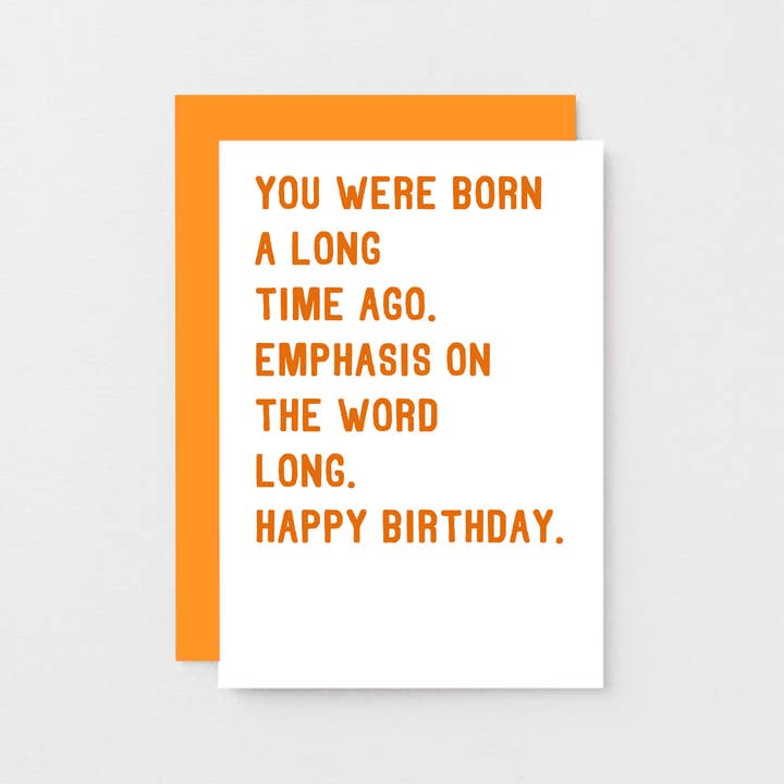 A Long Time Ago Birthday Card for wholesale by SixElevenCreations