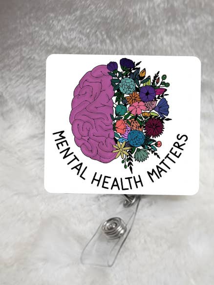 Mental Health Matters Badge Reel, Retractable, ID Badge for wholesale by Glitter and Glue 4 You