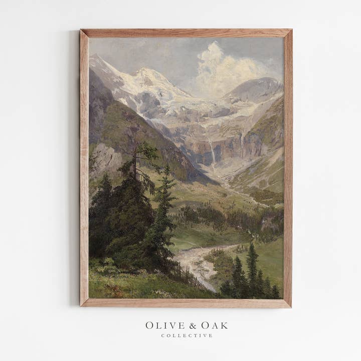 292. GLACIER / Wall Art / Fine Art Print / Vintage Artwork for wholesale by Olive & Oak Collective